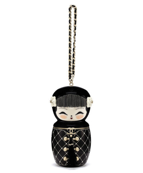 Chanel Paris-bombay Doll Clutch Black